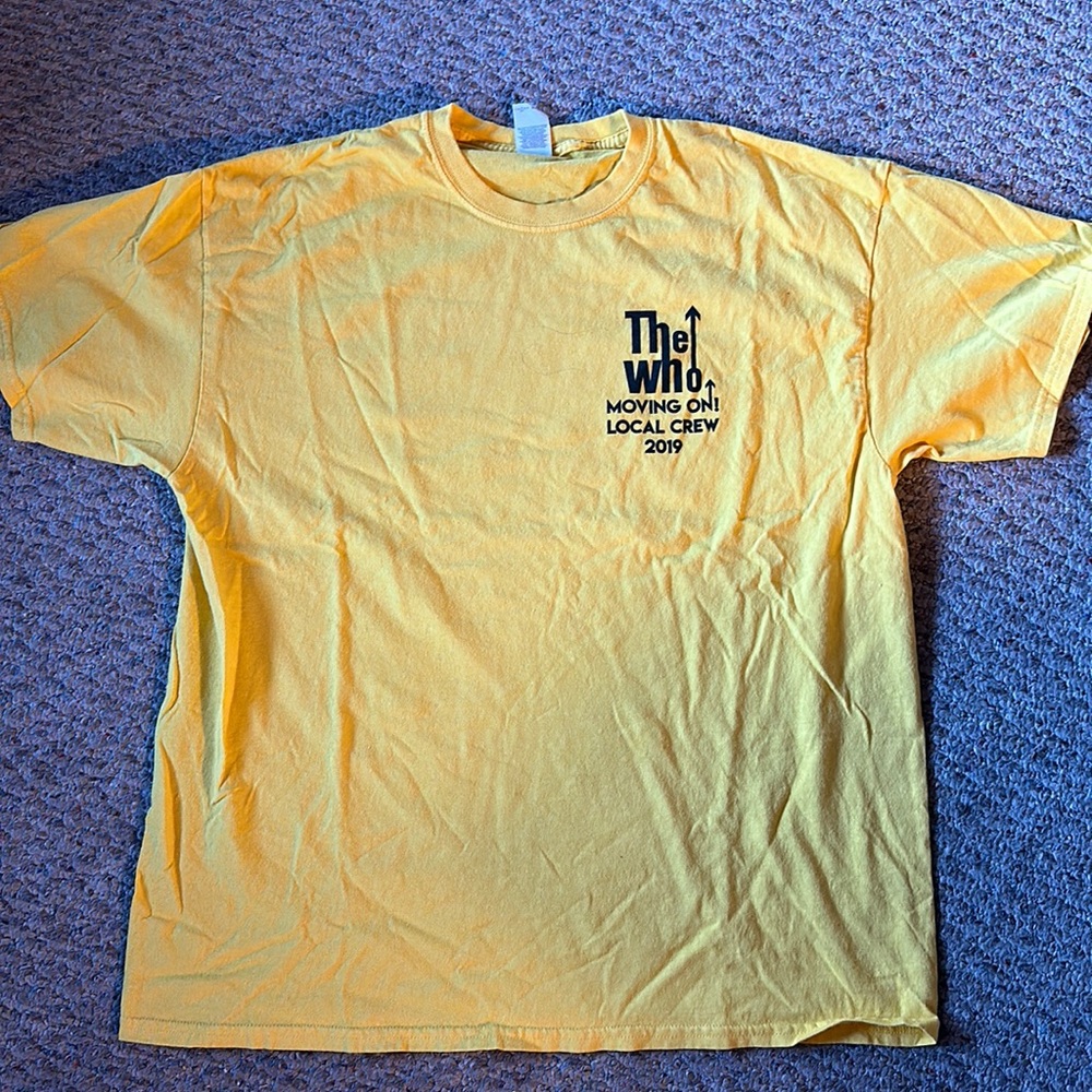 The Who Moving On Tour 2019 Local Crew T-Shirt. Size XL
